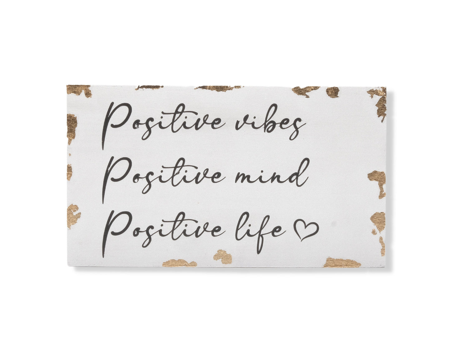 Positive Vibes, Positive Mind, Positive Life, custom wood block sign, inspirational quote, self care home decor, gift for her, gift for him
