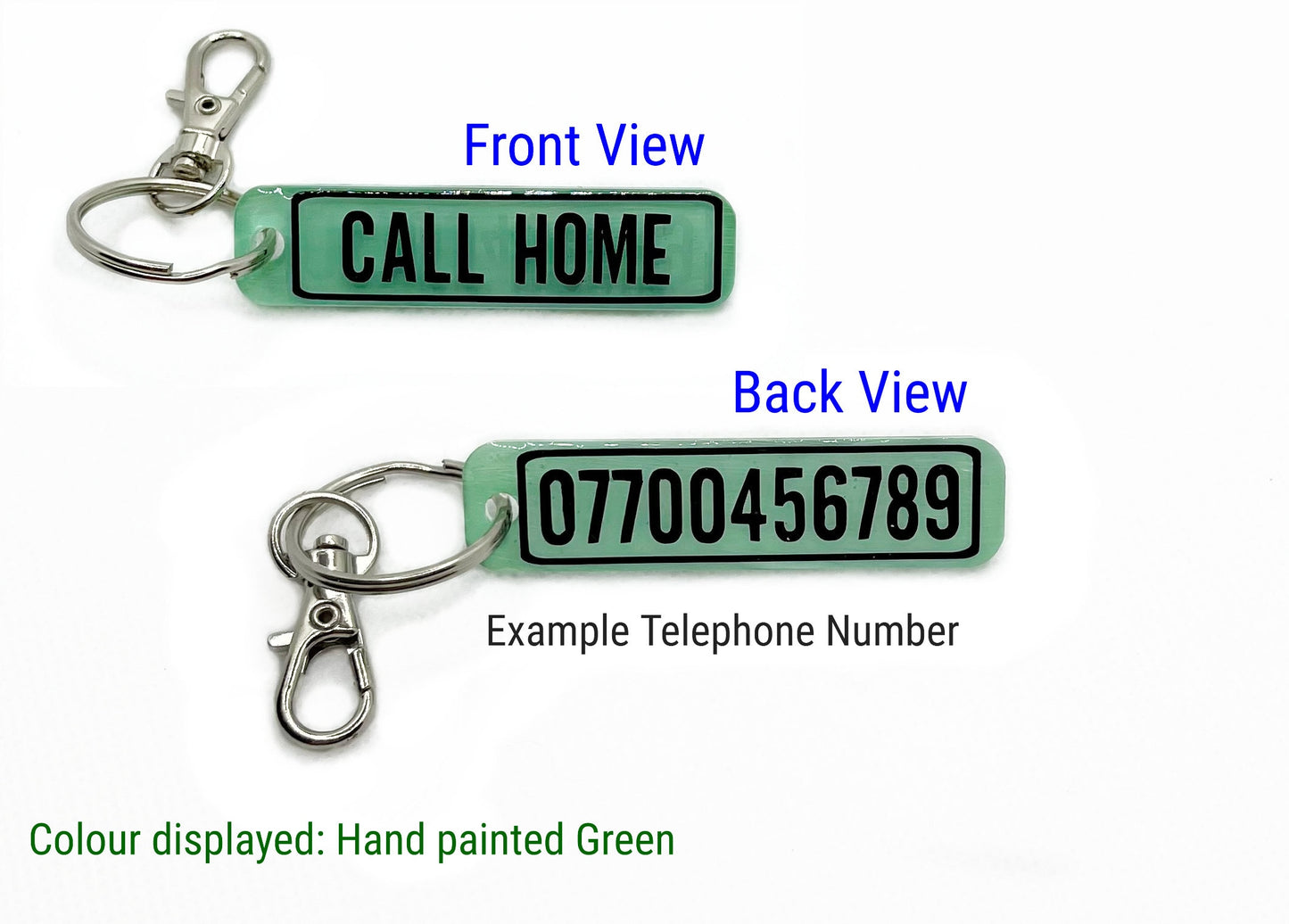 Contact number safety keychain, license plate gift, emergency contact, children teen safety, mobile number, tween safety, Call Mum, Call Dad