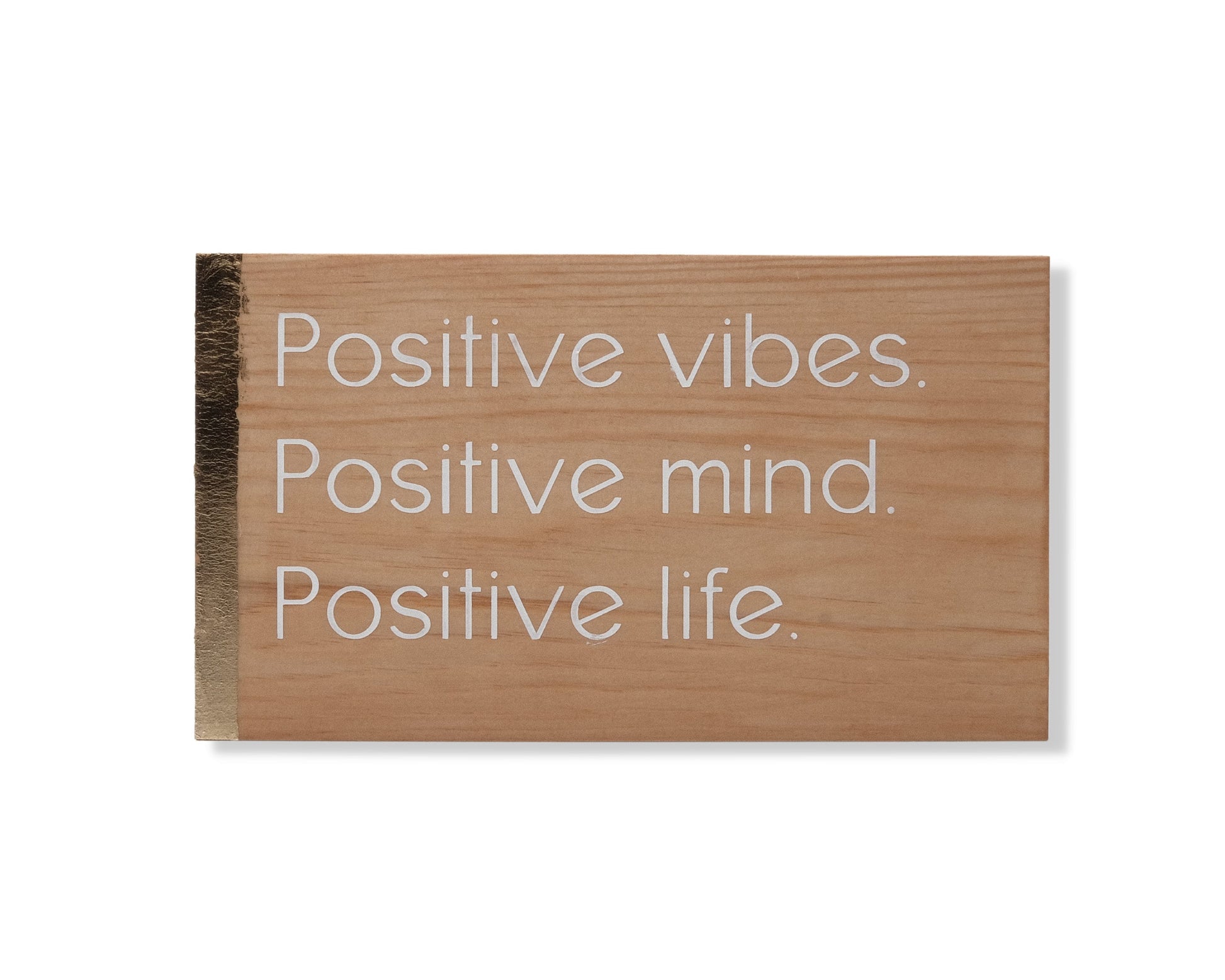 Positive Vibes Mind Life Custom Berry Wood Block Sign, Handmade Wooden Home Decor, Self Care Inspirational Quotes, Birthday, Anniversary