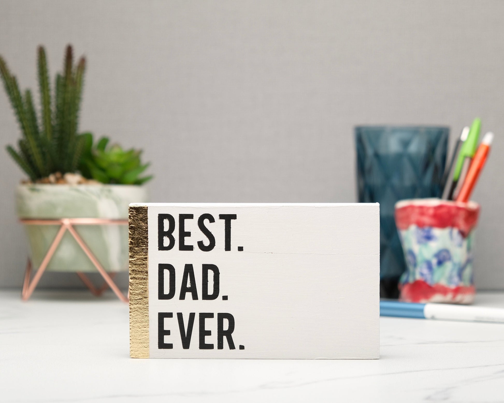 Best Dad Ever, Best Grandad Ever, personalized wood block sign, inspirational quote, Fathers Day, gift for him, grandfather gift, home decor