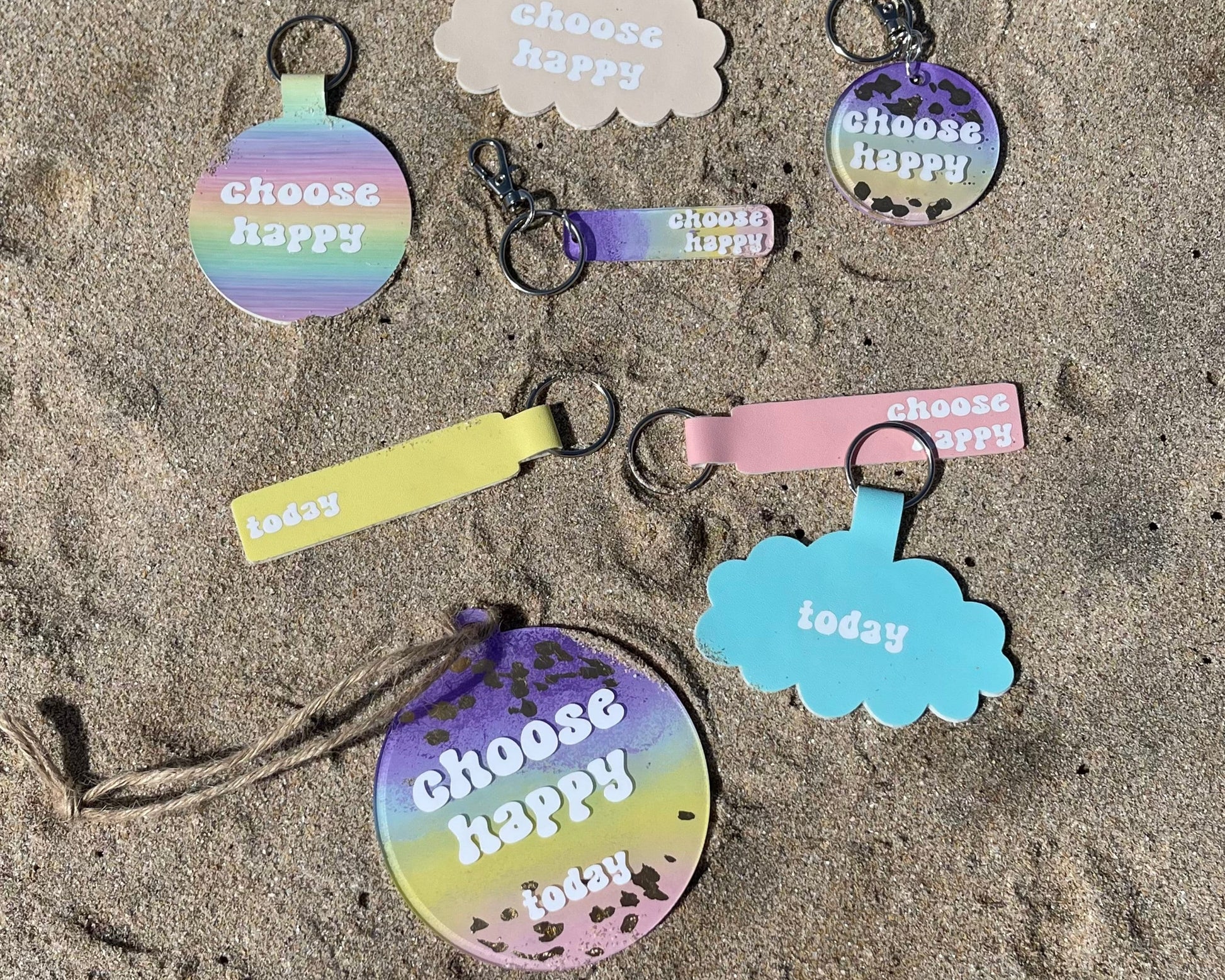 Choose Happy Today Motivational Sign, Door Hanger Bauble, Wall Hanging Decoration, Self Care Inspirational Quotes, Best Friend Gift