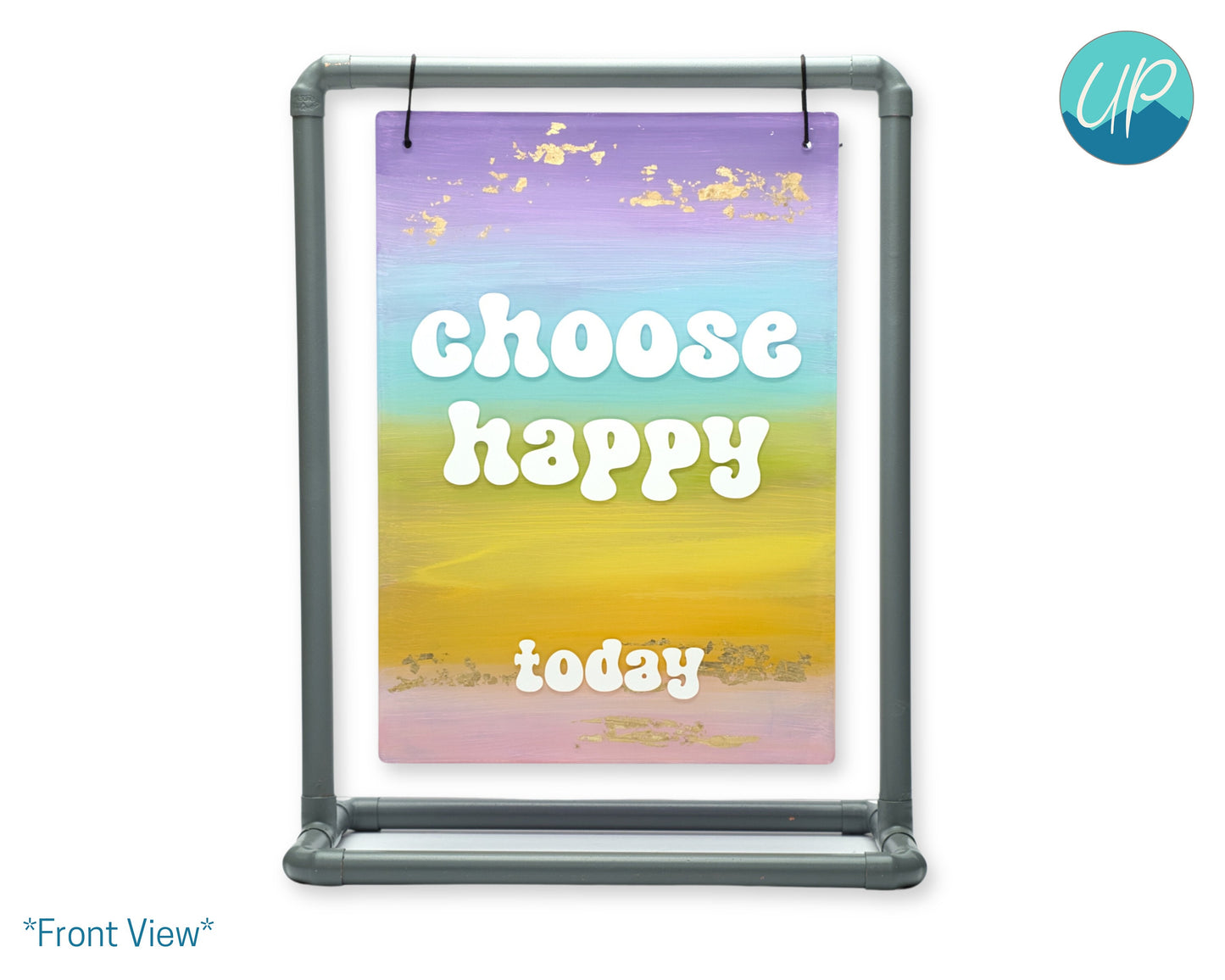 Choose Happy Today Blended Rainbow Wall Art, Self Care Inspirational Quotes, A4 Wall Art, Happy Place, Best Friend Gifts, Gifts for Her