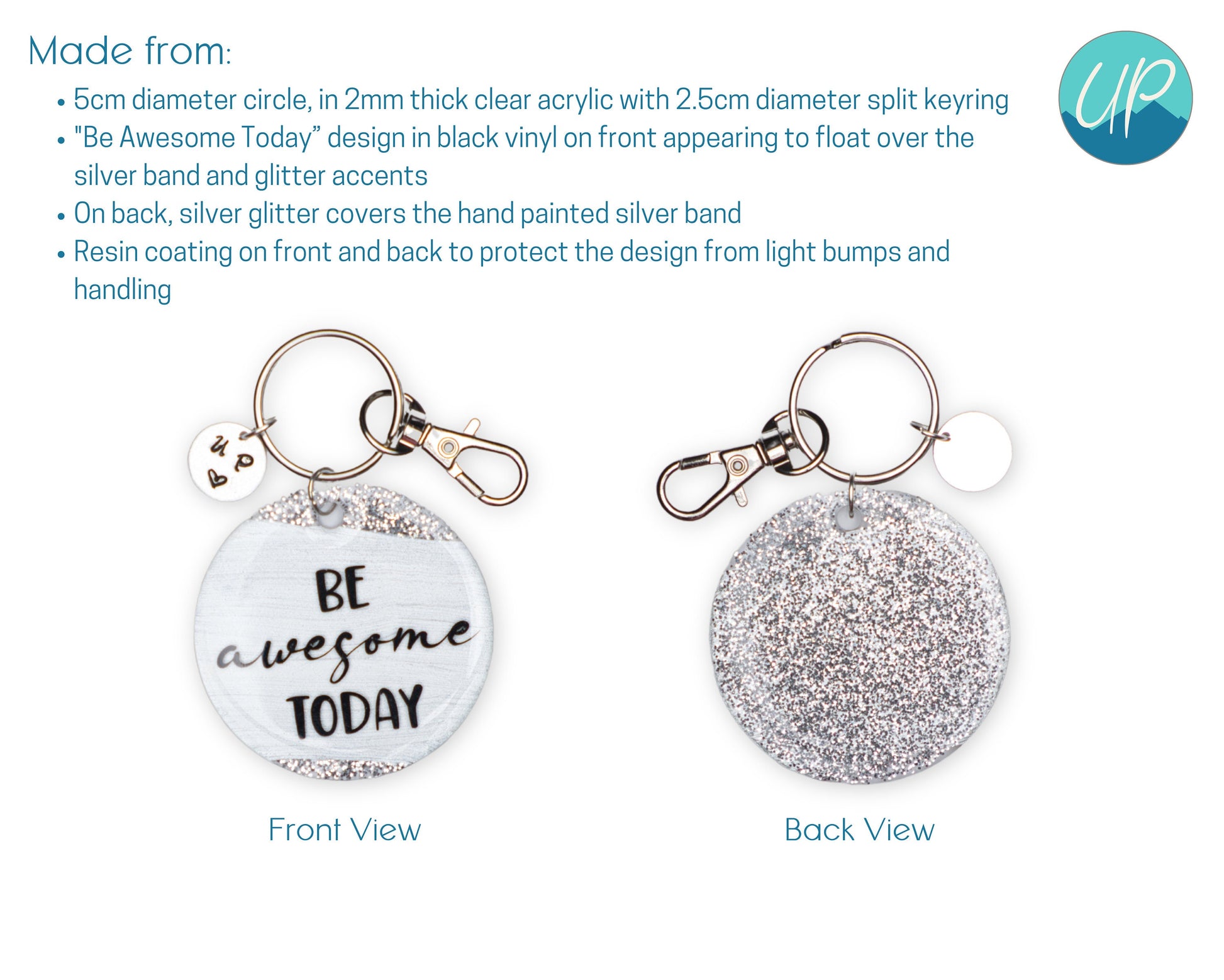 A5 Be Awesome Reusable Acrylic todo List with Copper Pipe Display Stand, Gift Sets in Multiple Sizes, keyring, Dry Wipe Marker, Gift Box