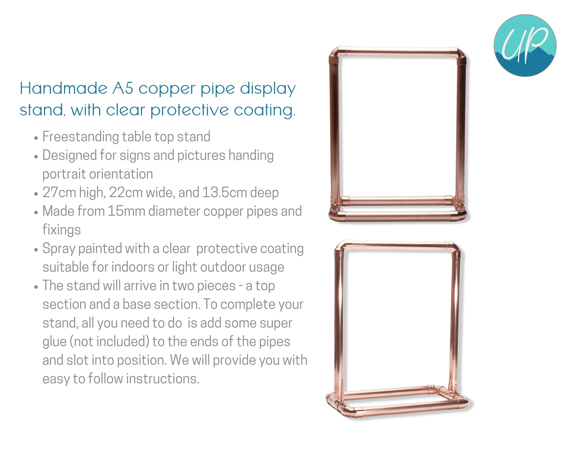 A5 Be Awesome Reusable Acrylic todo List with Copper Pipe Display Stand, Gift Sets in Multiple Sizes, keyring, Dry Wipe Marker, Gift Box