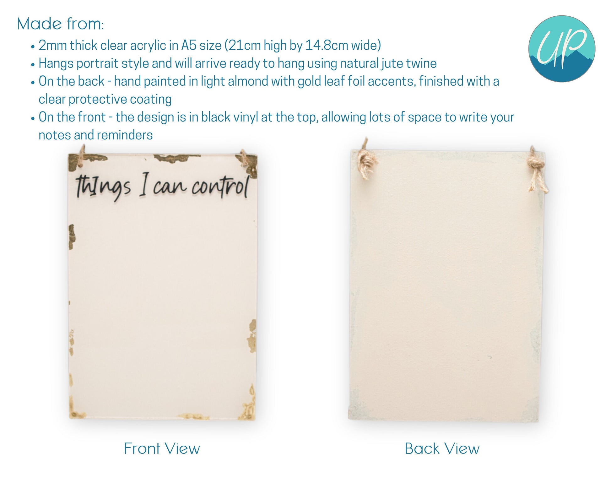 Positive Vibes Mind Life Wall Art Gift Sets in Multiple Sizes, Reusable todo List, Scrunchie, A5 Art Print, candle, 500ml glass tumbler